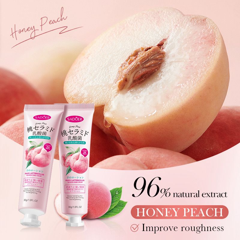 Sadoer Honey Peach  Lactobacillus Hydrate Hand Cream