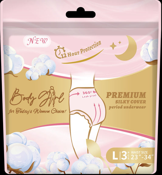 Disposable Menstrual Pants 3Pcs F/XL Ultra-thin Breathable Menstrual Panties Large Soft And Skin-friend