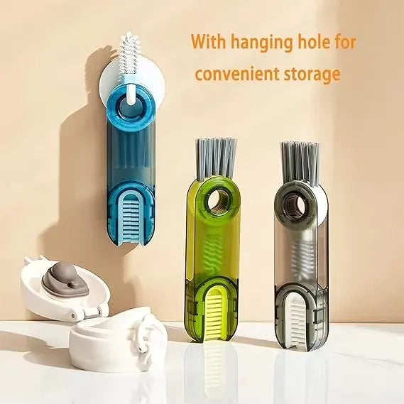 3-in-1 Multi-Function Cup Brush Teat Cleaning Brush Water Cup Cleaning Artifact Gap Brush Cup Cover Brush