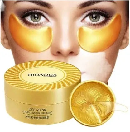 Bioaqua Gold Hydrating Moisturizing Eye Mask For Dark Circles Eye Patches 60 Patches, 80g