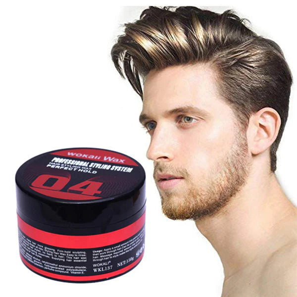 Wokali Wax Professional Styling System 04 , Hair Styling Wax For firm hold Sculpting 150g WKL137 Red