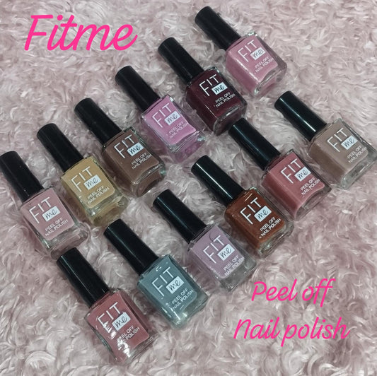 Fitme nail polish, nude colours. Peel off