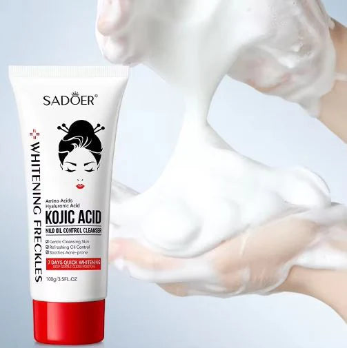 SADOER Best Skin Mild Cleansing Moisturizer Facial Wash Niacinamide Kojic Acid Whitening Oily Skin Control Face Cleanser SD10445