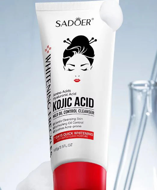 SADOER Best Skin Mild Cleansing Moisturizer Facial Wash Niacinamide Kojic Acid Whitening Oily Skin Control Face Cleanser SD10445