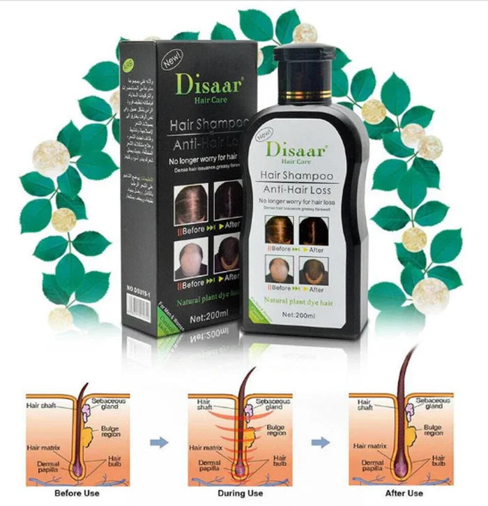 DISAAR Hairs Shampoo Anti-Hair Loss Hair Growth treatment for Men & Women-200ml DS319-1