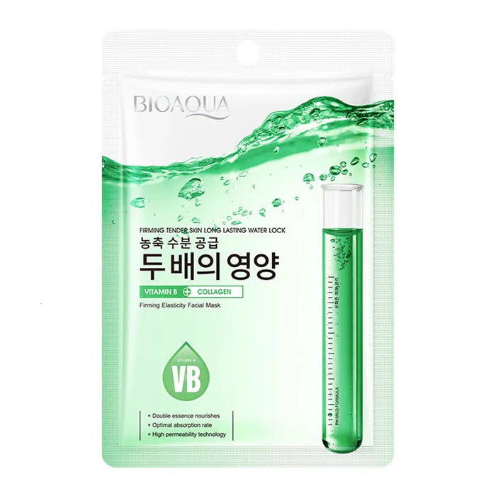 BIOAQUA 1 Piece Vitamin B Collagen Firming Tender Skin Face Sheet Mask