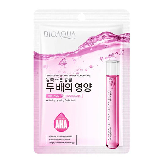 BIOAQUA 1 Piece Fruit Acid Nicotinamide Whitening Hydrating Face Sheet Mask