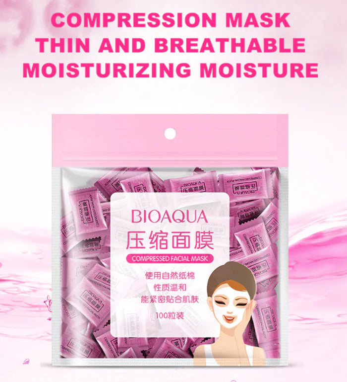 BIOAQUA Compressed Facial Tablet Face Sheet Mask 25/50/100Pcs