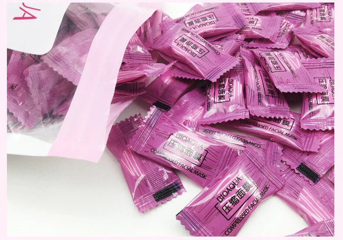 BIOAQUA Compressed Facial Tablet Face Sheet Mask 25/50/100Pcs