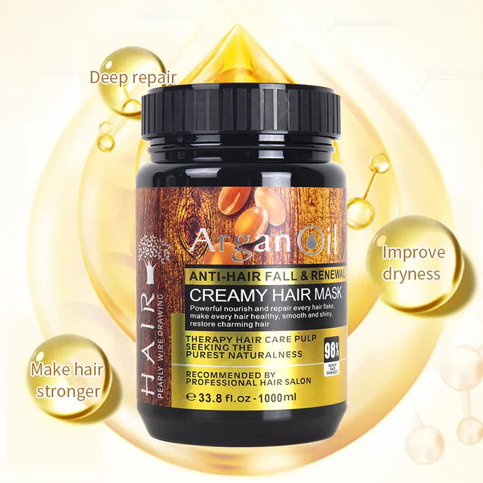 Argon Oil Creamy Hair Mask For Nourish And Soft Smooth Hair 1000ml