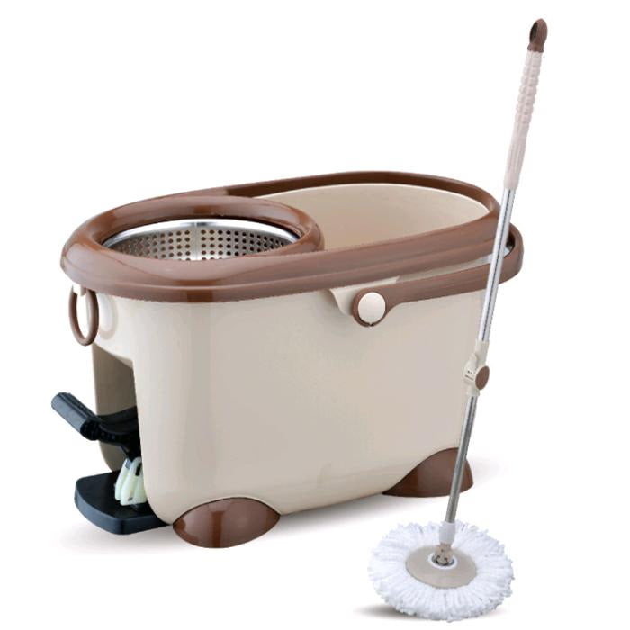 Rolling Wheel Mop For Floor Cleaning 360° Spin Mop Rotating And Bucket Set