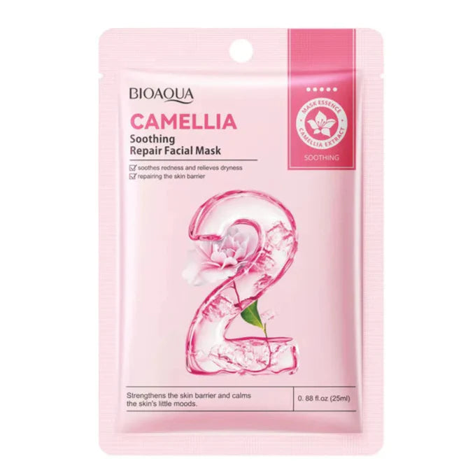 BIOAQUA 1 Pc Camellia Soothing Repair Facial sheet Mask