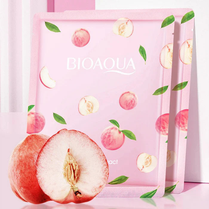 BIOAOUA 1 Piece Peach Facial Mask Moisturizer Face Sheet Mask