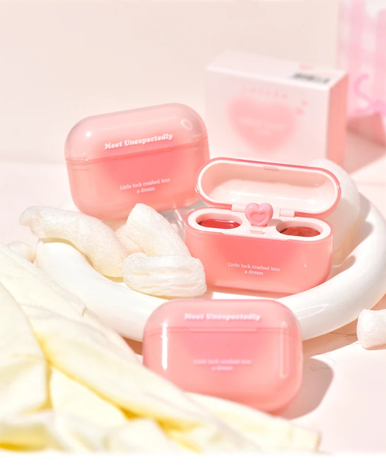 AriPod Lipstick Double Lip Gloss  Double Lip Gloss Mirror Finish Nude Color Korean Matte Lipstick Non Sticky Lip Mud Long Lasting Vegan Makeup