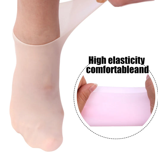 1Pairs Silicone Moisturizing Foot Socks for Dry Cracked Feet Foot Care Socks Spa Pedicure Socks Massage Moisturizing Gel Sock