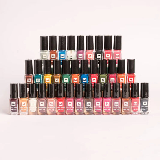 Miss Rose Pack of 36 Peel Off Nail Polishes Beautiful Colors