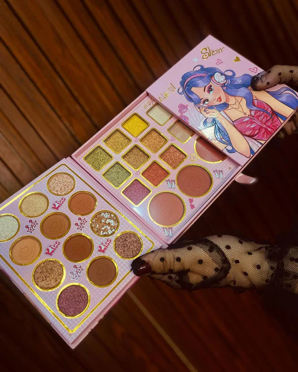 HUDA new style eye shadow lip gloss set high-quality durable makeup setting high pigment makeup kit