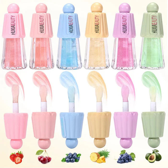 Water Light Lip Gloss Jelly Lipstick Lip Plumping Oil With Big Brush Head Moisturizing Nourishing Lip Glaze