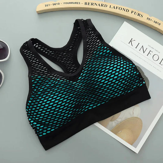 New High Quality Imported Mesh Net Design Sports Bra 1620