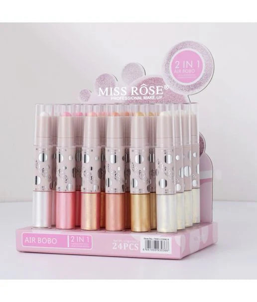Miss Rose 6 pcs 2 in 1 Highlighter Set