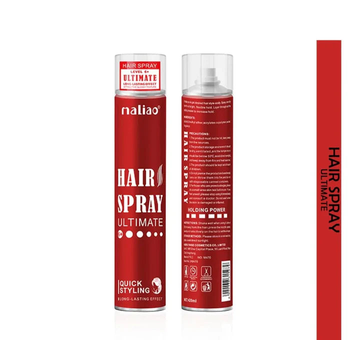Maliao Ultimate Hair Spray - Quick Styling, Long-Lasting Effect | Hair Spray for Men | Hair Styling | Hair Setting Spray | Hair Fixing Spray | Strong Hold 420ml