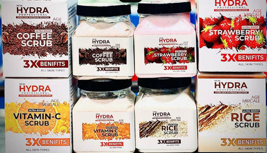 New hydra facial scrub,  4 different colours available. Approx 350gm.