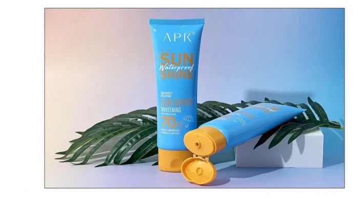Apk Sun Shine Water Proof 70spf Sunscreen Cream Best Sunscreen for Glowing Skin | Protect Your Skin This Summer 100g