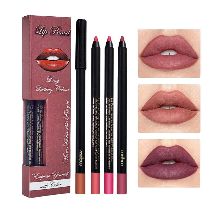 Mellow Pack of 04 Long Lasting lipliner Pencil