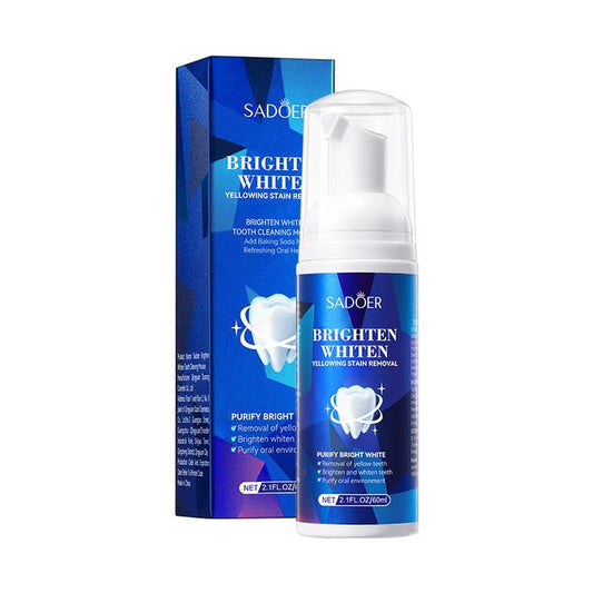 SADOER Tooth cleaning Mint Fresh Breath Teeth Whitening Mousse Toothpaste 60ml SD12266