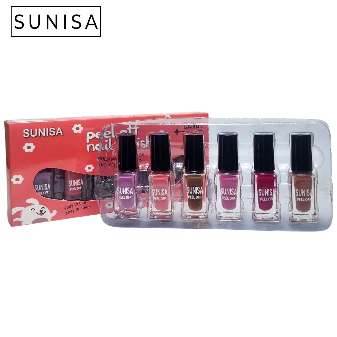 Sunisa 6pcs Peel Off Nail Polish