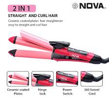 Nova 2 in 1 Hair Straightener & Curler