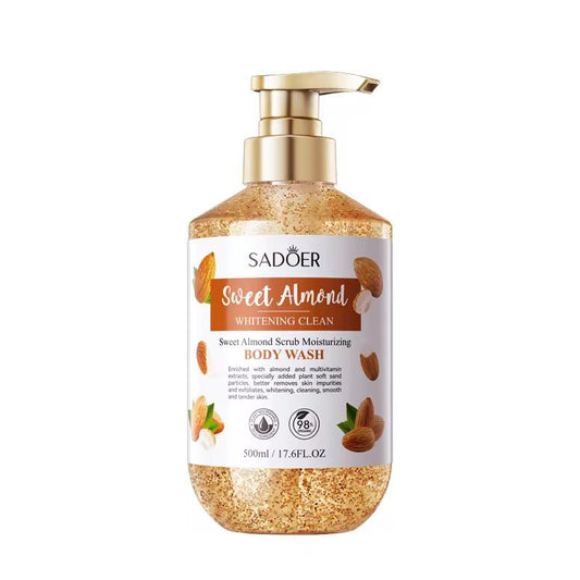 Sadoer Sweet Almond Scrub Moisturising Body Wash 500ml SD05342