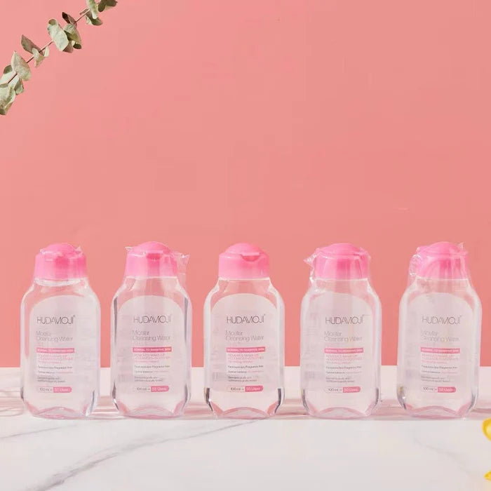 Huda Moji Micellar Cleansing Water All in 1 la Cleansing Water All-In-One Waterproof Removes makeup