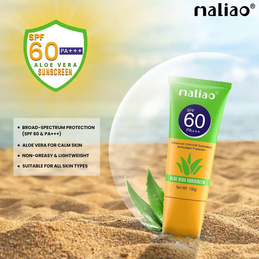 Maliao Aloe Vera Sunscreen SPF 60 PA+++ Broad Spectrum Sunscreen