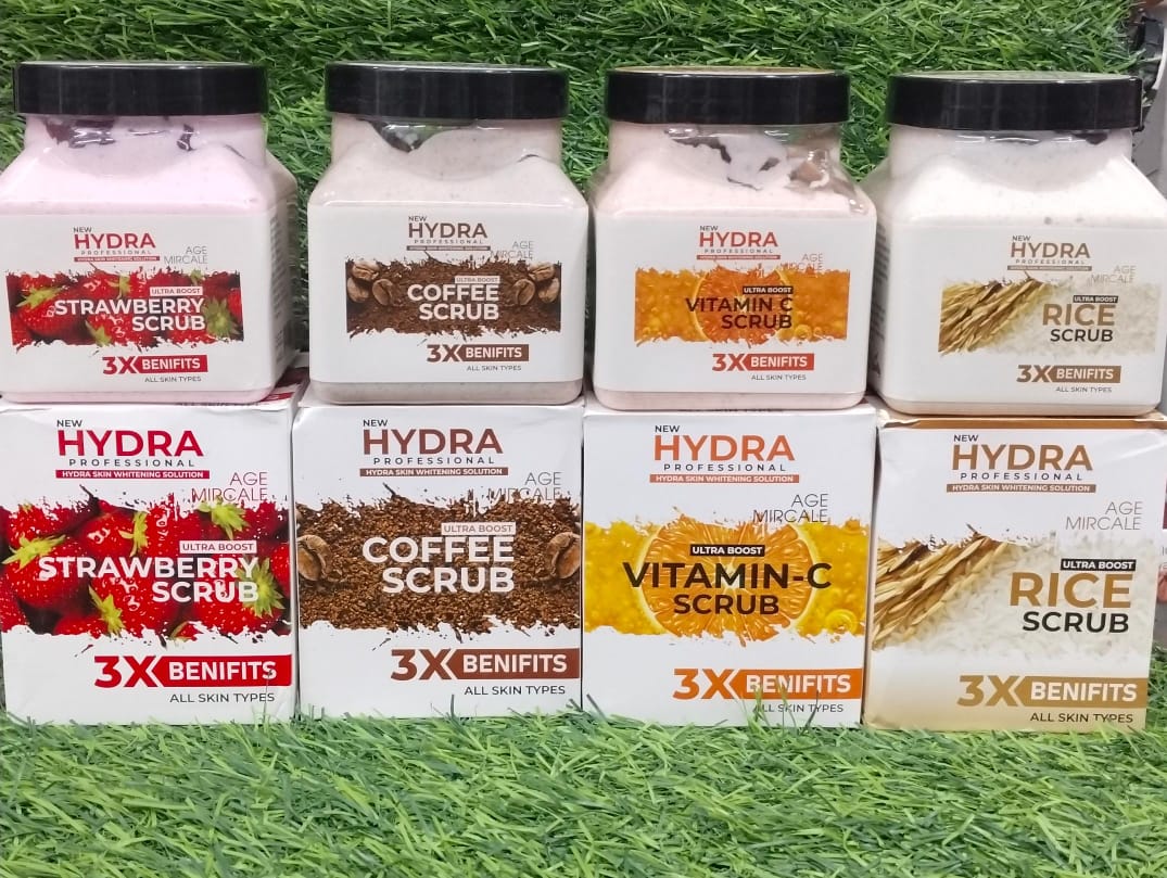 New hydra facial scrub,  4 different colours available. Approx 350gm.