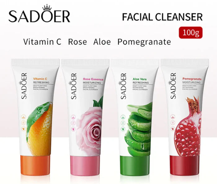 SADOER Pomegranate Moisturizing Facial Cleanser Cleansing Foam Face Wash 100g SD36520