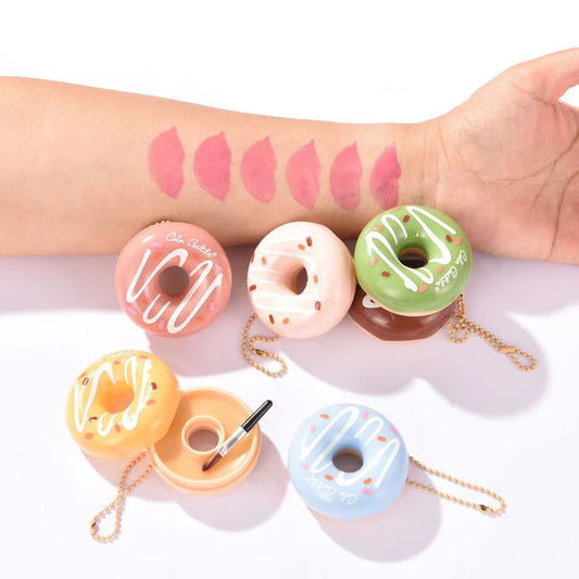 Beauty Hub Cute Doughnut Design Lip Blam Clear Hydrating Repair Moisturizing Lip Balm For Girls Women Lips Care