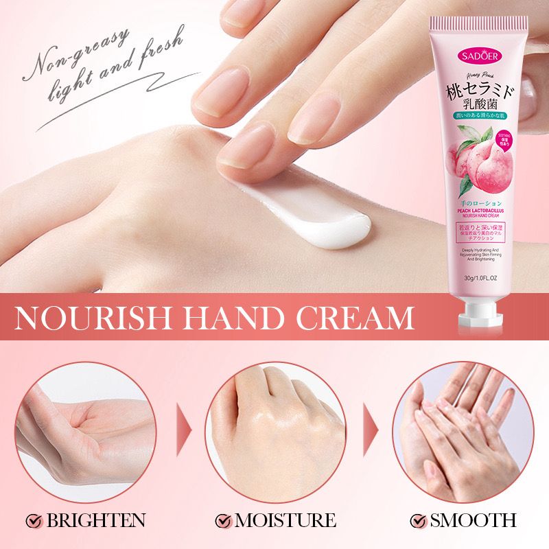 Sadoer Honey Peach  Lactobacillus Hydrate Hand Cream