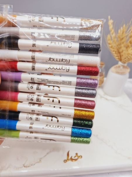 Miss Beauty New Flormour Pack of 12 EyeShadow Glitter Pencil