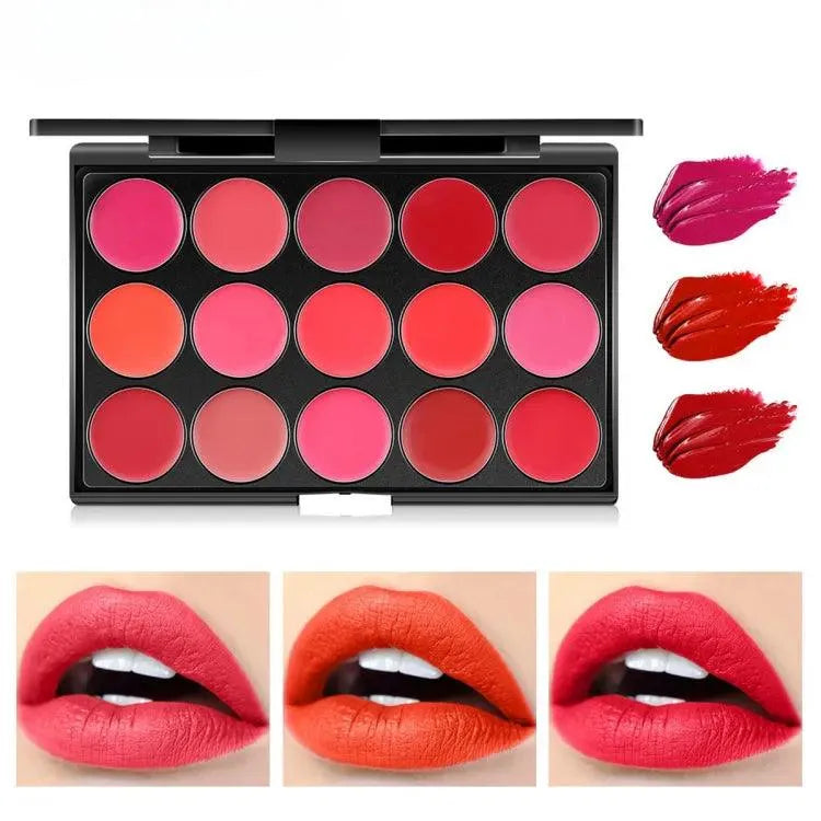 Miss Rose Matte Nourishing Lip Cream Palette (15 Colors)