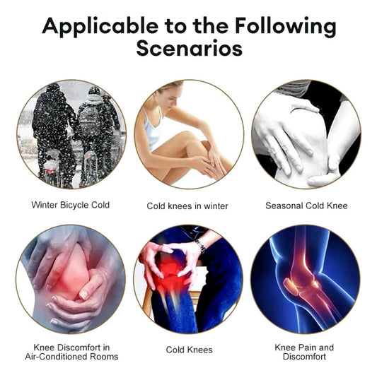 2 PCS Non-Slip Cashmere Wool Knee Pads Leg Warmer with Strap Adjustable for Men & Women