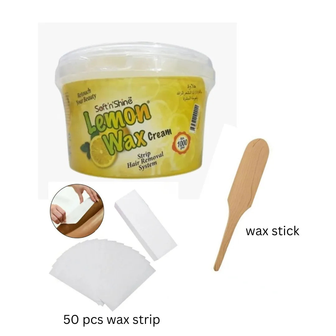 3 IN 1 Lemon Max Hair Removing Wax | wax strip 50 Pcs pack | 1 wax stick hair removal wax fingure wax hair wax stick