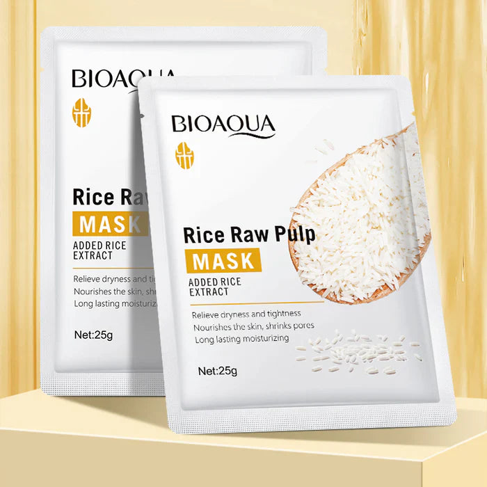 BIOAQUA 1 Pc Rice Raw Pulp Moisturizing Face Mask Sheet