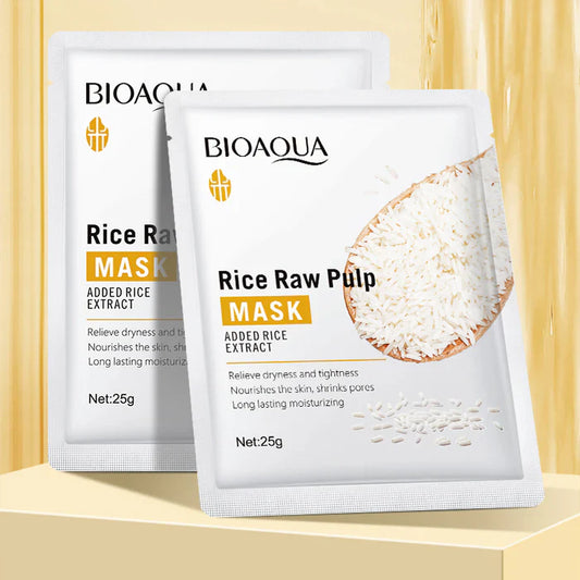 BIOAQUA 1 Pc Rice Raw Pulp Moisturizing Face Mask Sheet