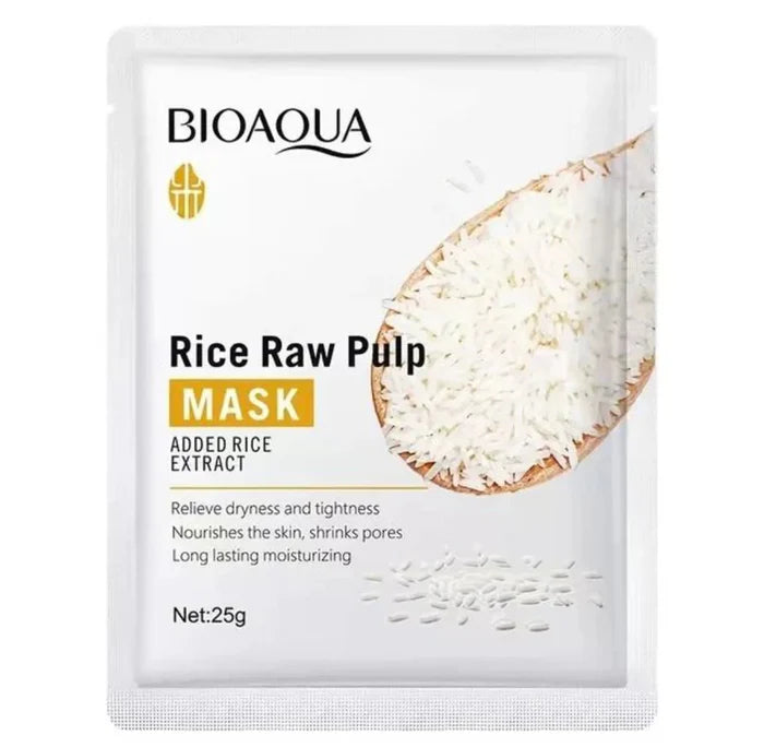 BIOAQUA 1 Pc Rice Raw Pulp Moisturizing Face Mask Sheet