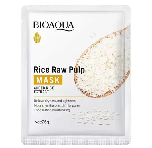 BIOAQUA 1 Pc Rice Raw Pulp Moisturizing Face Mask Sheet