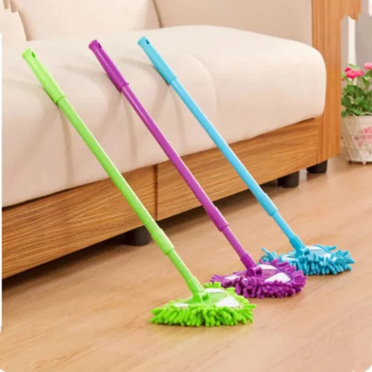 Multifunctional 360 Degree Rotatable Adjustable Microfiber Telescopic Triangle Long Handle Cleaning Mop