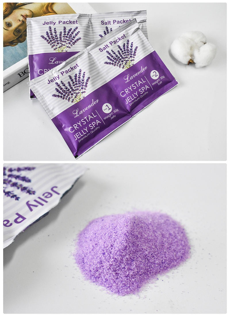 Pack Of 2 Lavender Crystal Foot Spa Bath – Jelly Powder Soak & Callus Remover