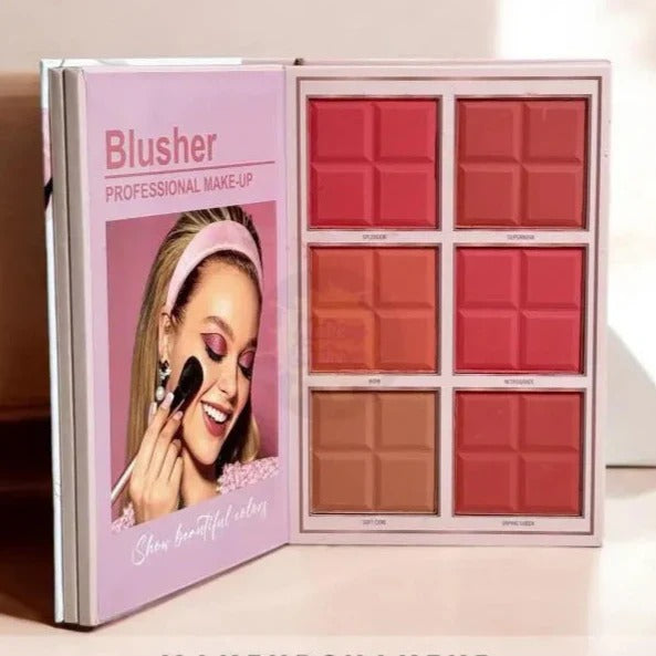 Mocallure Cosmetic Makeup 4in1 Eyeshadow Highlighter Blusher Concealer Makeup Book Pink Flower Palette