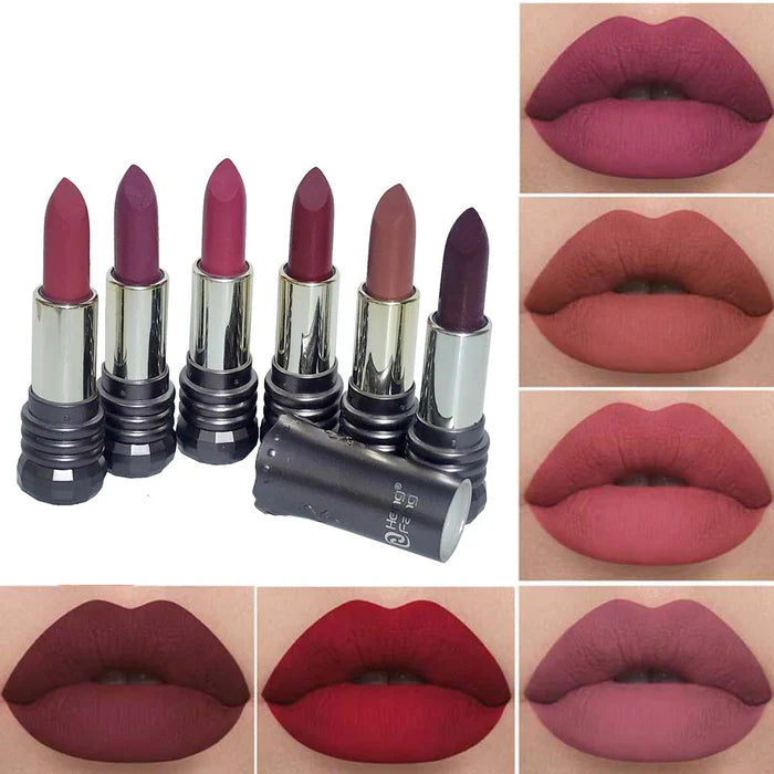 HENG FANG Diamond Pack of 6 Pcs Colour Heng Fang Matte Lipstick